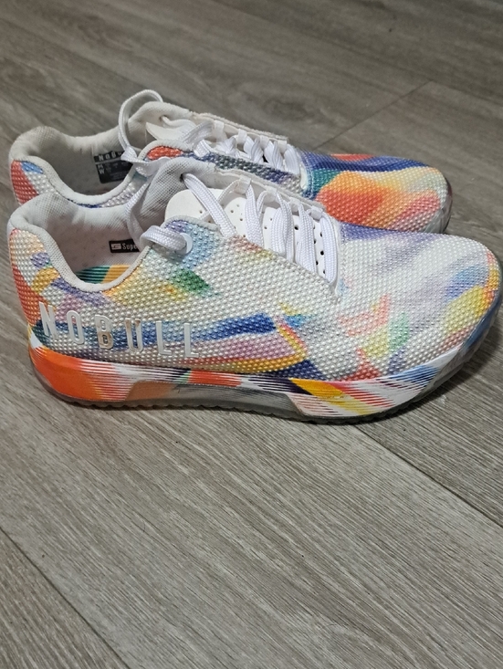 NOBULL Shoes - NOBULL White Johnny Pride Trainers with Rainbow Accents